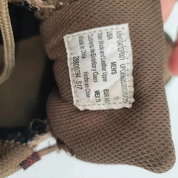 Faded Glory Mens 11 Sneakers Brown Leather Hiking Style Comfort Memory Foam 44.5 - Picture 7 of 7